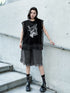 Mesh Overlay Graphic Tank